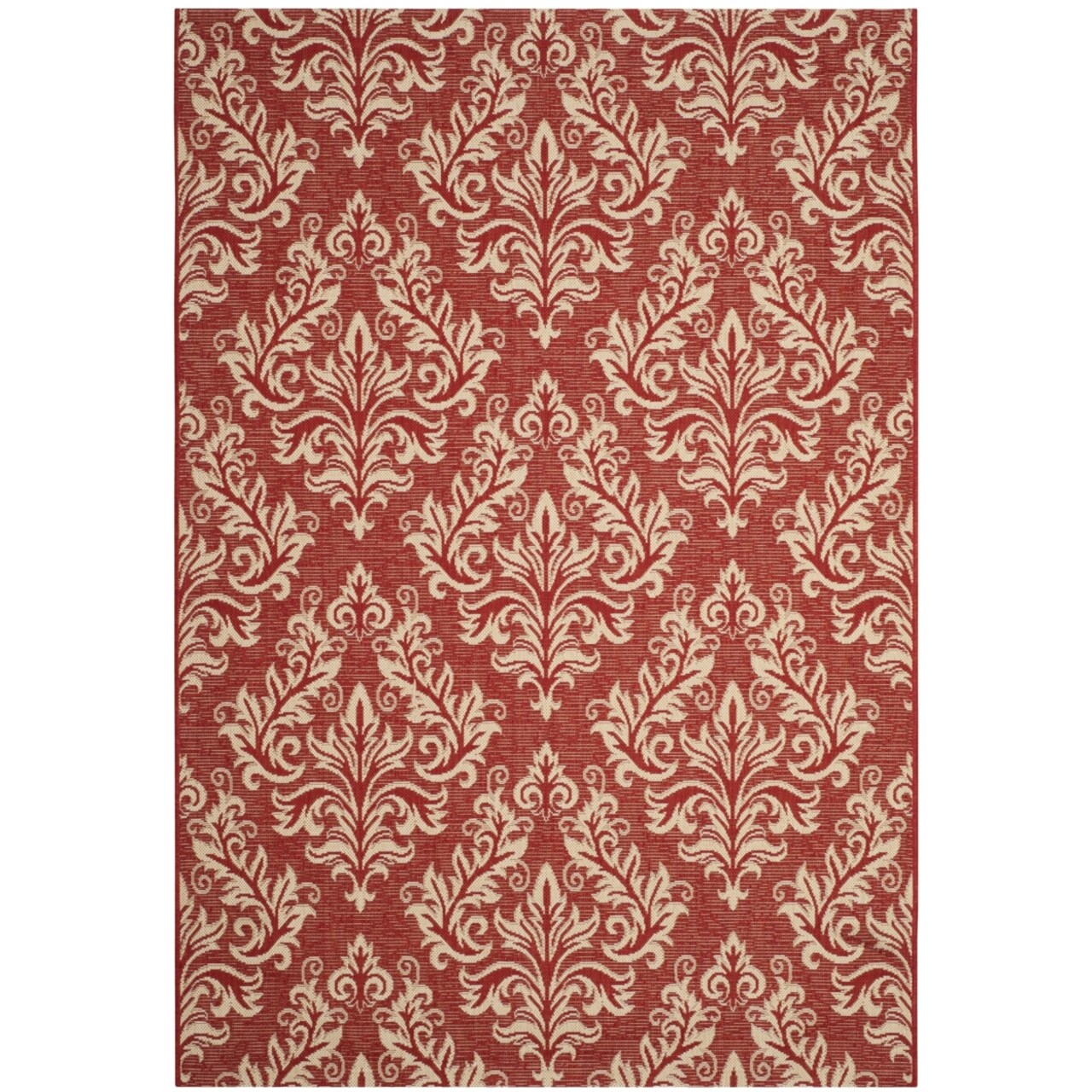 Safavieh Outdoor CY6930-28 Courtyard Collection Red / Creme Rug